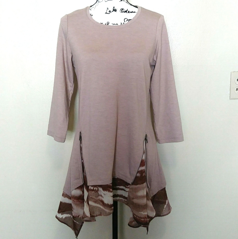 LOGO LOUNGE Classy Asymmetrical Cozy Fall Sweater